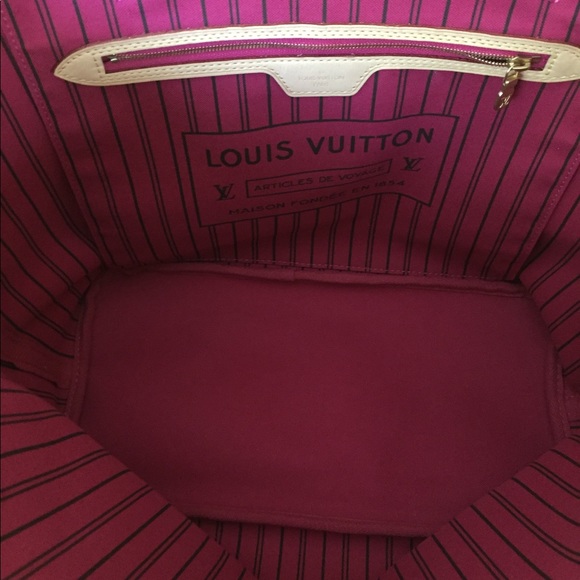 SOLD. Authentic LV Neverfull Mm in Pivoine - Picture 4 of 8
